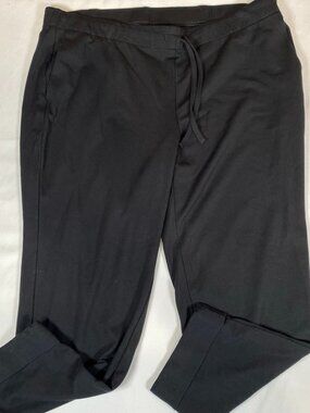 J. Jill Athleisure Drawstring Capri XL Viscose Black Activewear Pants